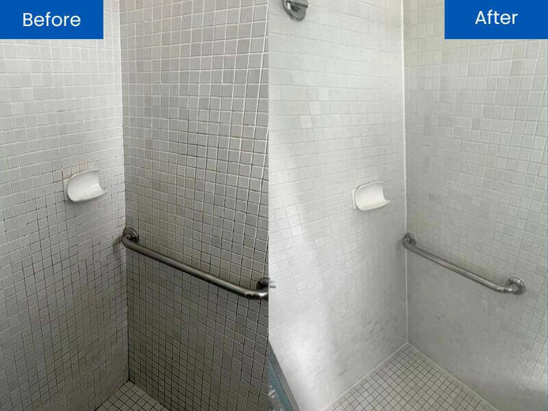 Leaking Shower Repair Before & After